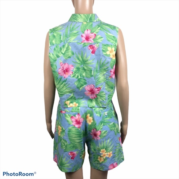 Vntg. Lauren Ralph Lauren Linen 2 Pc. Short Set - Picture 6 of 11